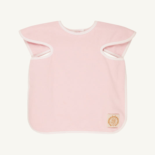 Beaufort Bonnet Big Bite Bib - Palm Beach Pink with Worth Avenue White