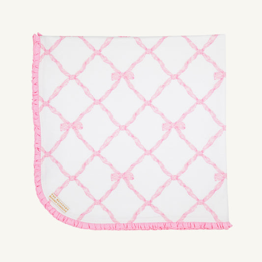 Beaufort Bonnet Baby Blanket - Belle Meade Bow & Pier Party Pink