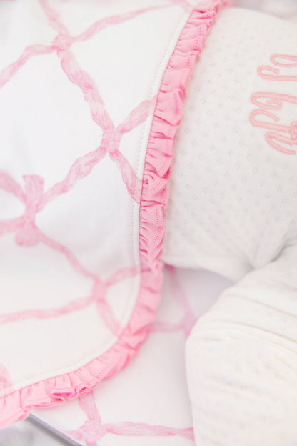 Beaufort Bonnet Baby Blanket - Belle Meade Bow & Pier Party Pink