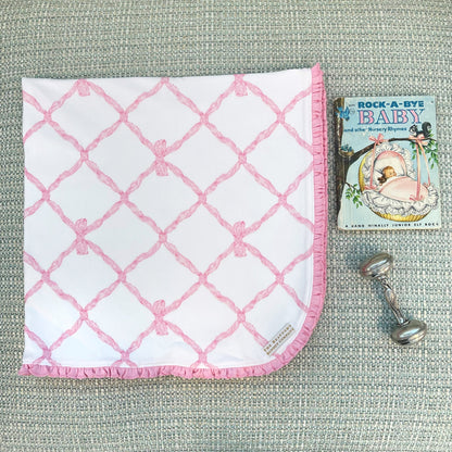 Beaufort Bonnet Baby Blanket - Belle Meade Bow & Pier Party Pink