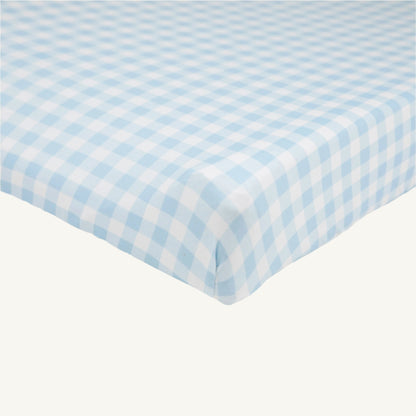 Beaufort Bonnet Cheeky Changing Pad Cover - Buckhead Blue Gingham