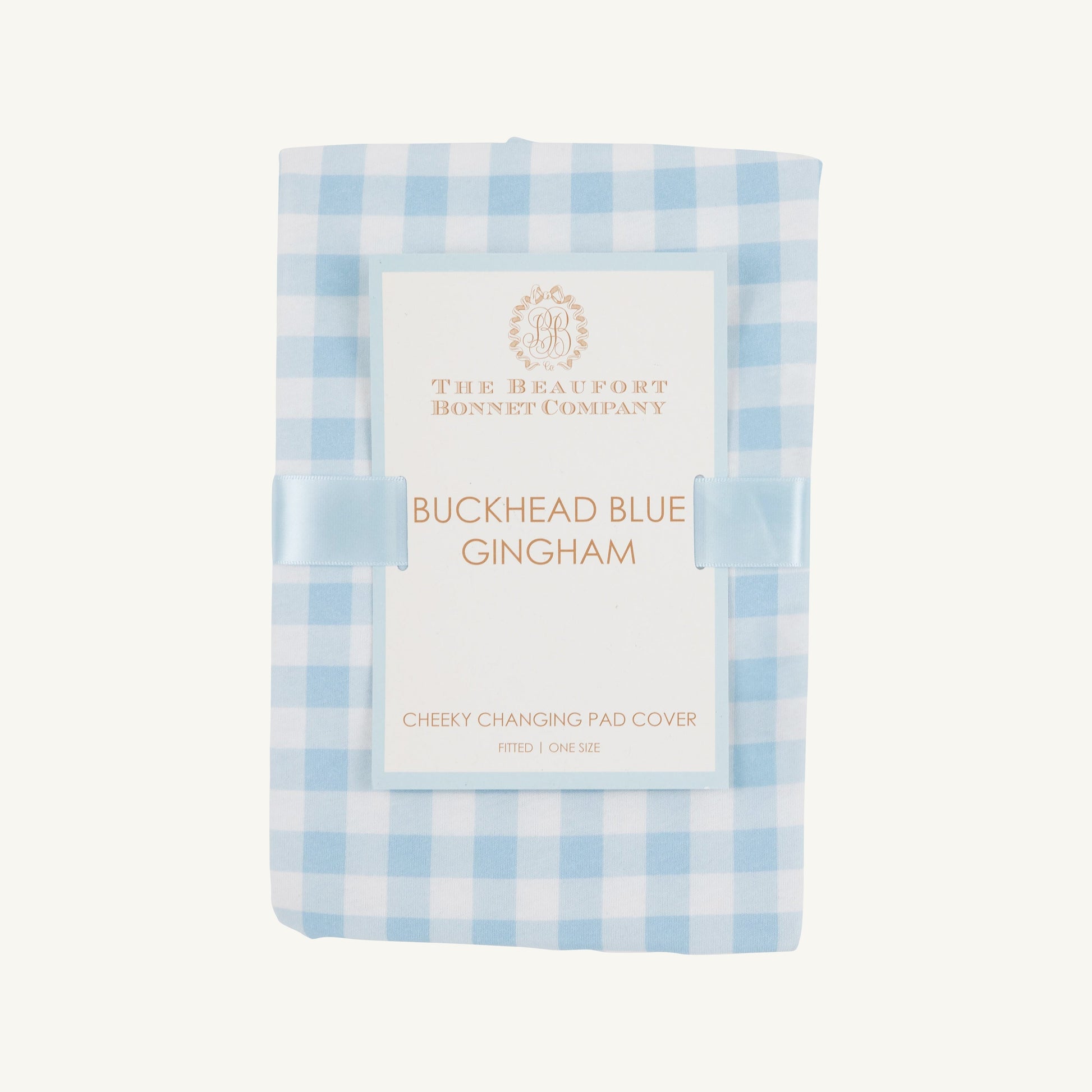Beaufort Bonnet Cheeky Changing Pad Cover - Buckhead Blue Gingham