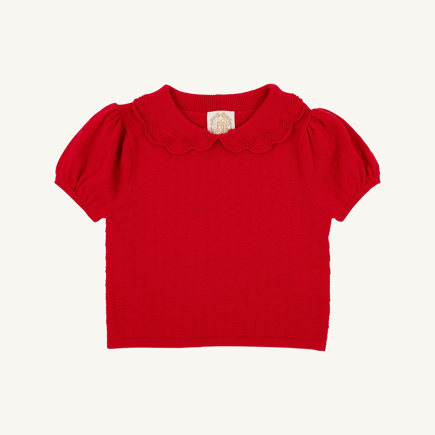 Beaufort Bonnet Short Sleeve Maude's Sweater - Richmond Red