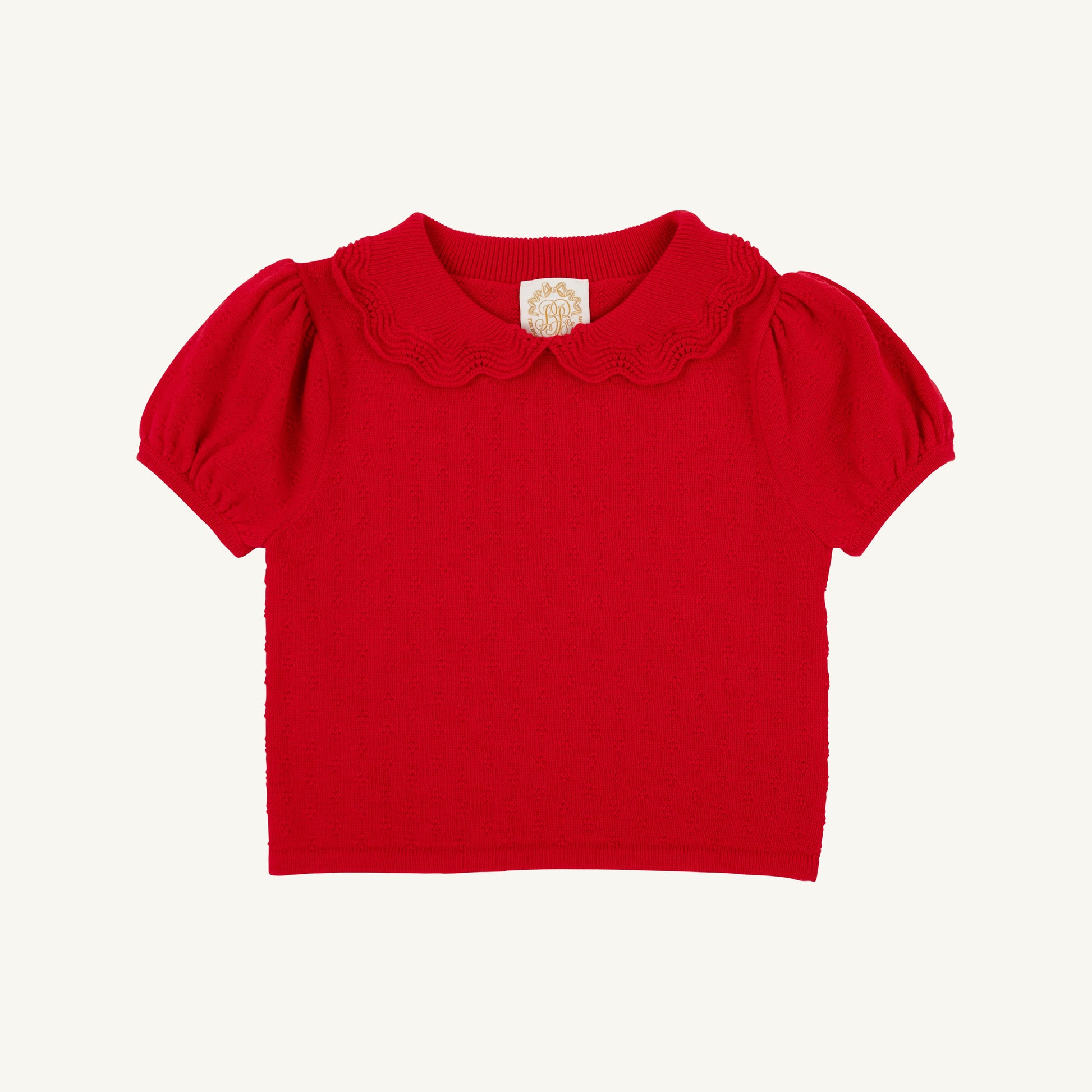 Beaufort Bonnet Short Sleeve Maude's Sweater - Richmond Red
