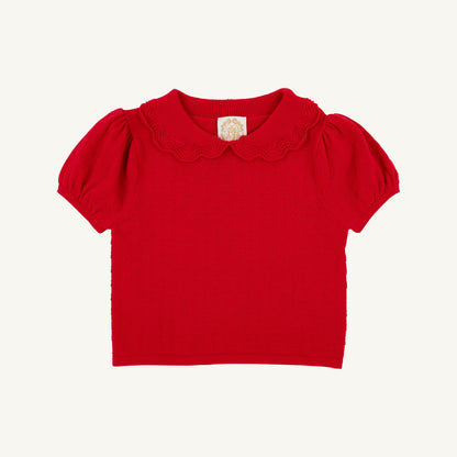 Beaufort Bonnet Short Sleeve Maude's Sweater - Richmond Red