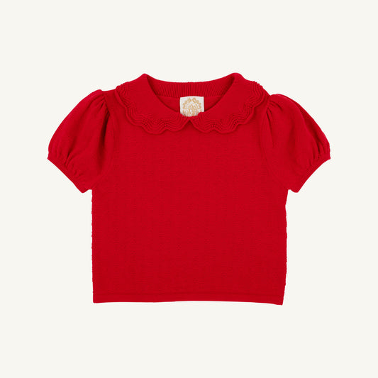 Beaufort Bonnet Short Sleeve Maude's Sweater - Richmond Red
