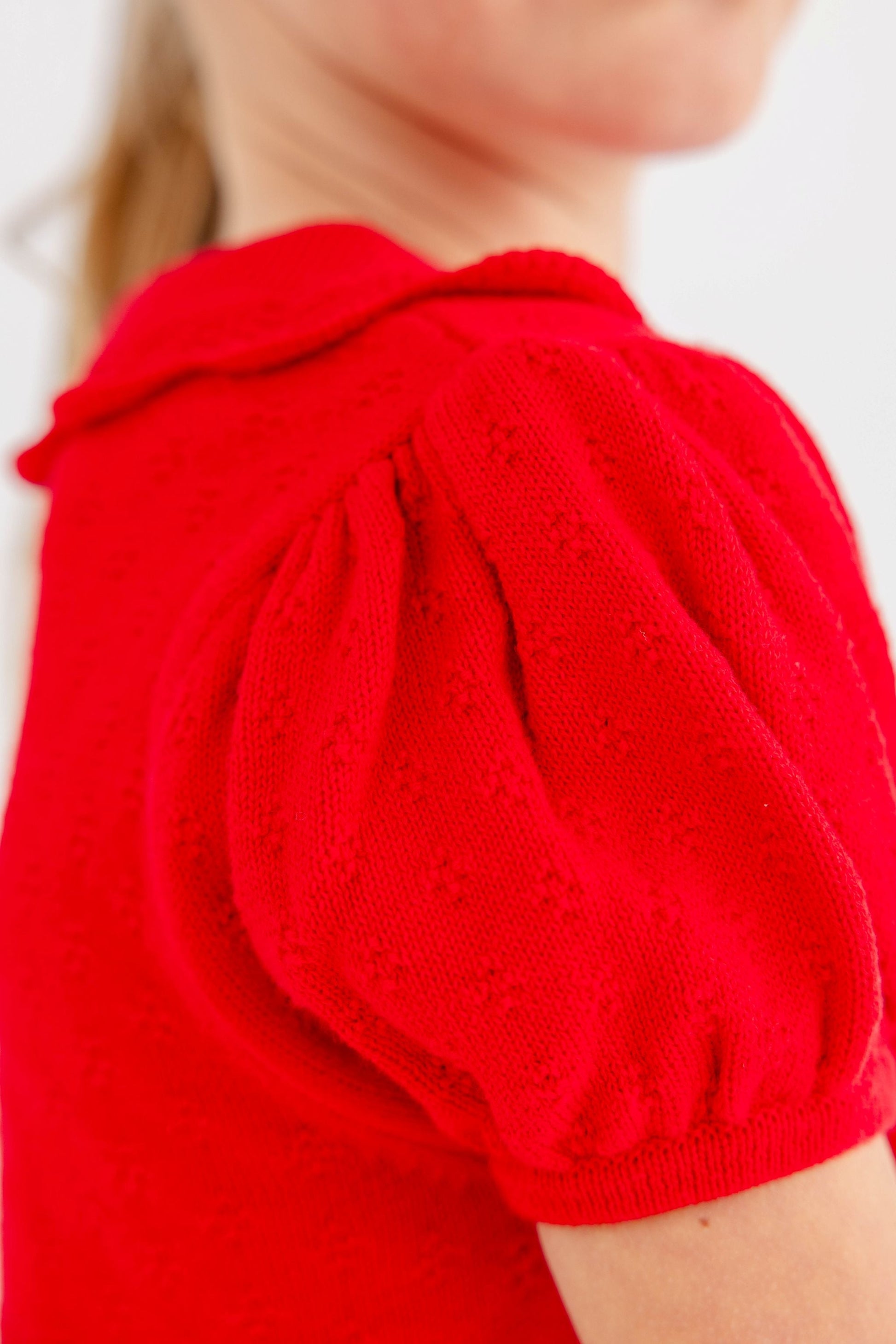 Beaufort Bonnet Short Sleeve Maude's Sweater - Richmond Red