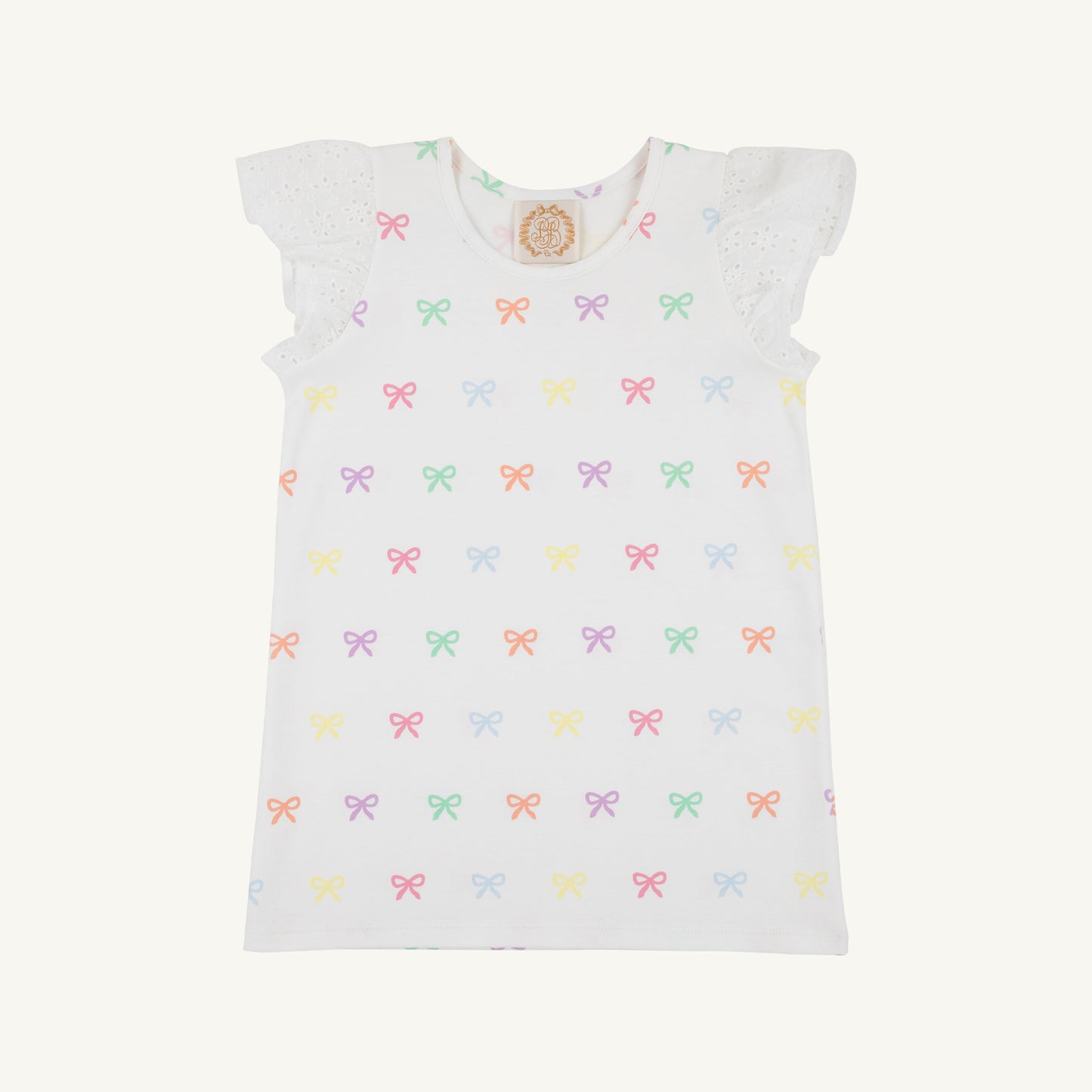 Beaufort Bonnet Ellen's Eyelet Top - Bitty Bows (Worth Avenue White)
