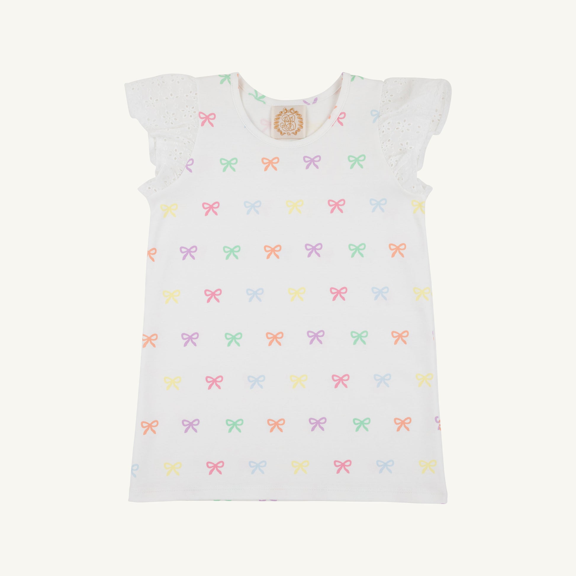 Beaufort Bonnet Ellen's Eyelet Top - Bitty Bows (Worth Avenue White)