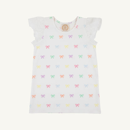 Beaufort Bonnet Ellen's Eyelet Top - Bitty Bows (Worth Avenue White)