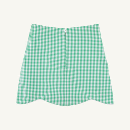 Beaufort Bonnet Perrin Scallop Skirt - Gibson Island Green Gingham & Apples