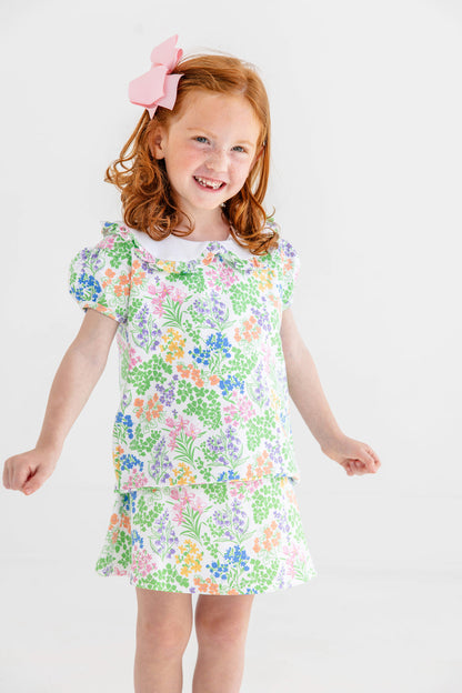 Beaufort Bonnet Searcy Skort - Gaston Street Garden & Worth Avenue White