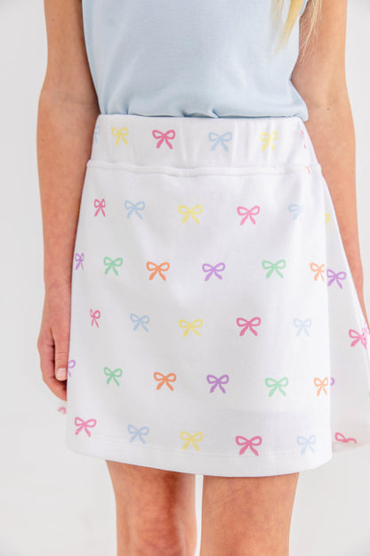 Beaufort Bonnet Searcy Skort - Bitty Bows (Worth Avenue White)