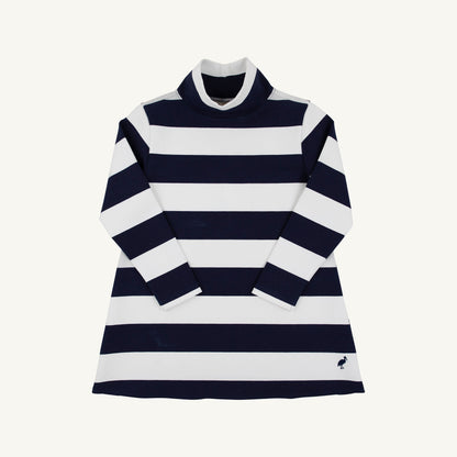 Beaufort Bonnet Prepletic™ Finley Funnel Dress - Nantucket Navy Rugby Stripe