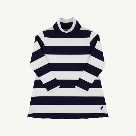 Beaufort Bonnet Prepletic™ Finley Funnel Dress - Nantucket Navy Rugby Stripe