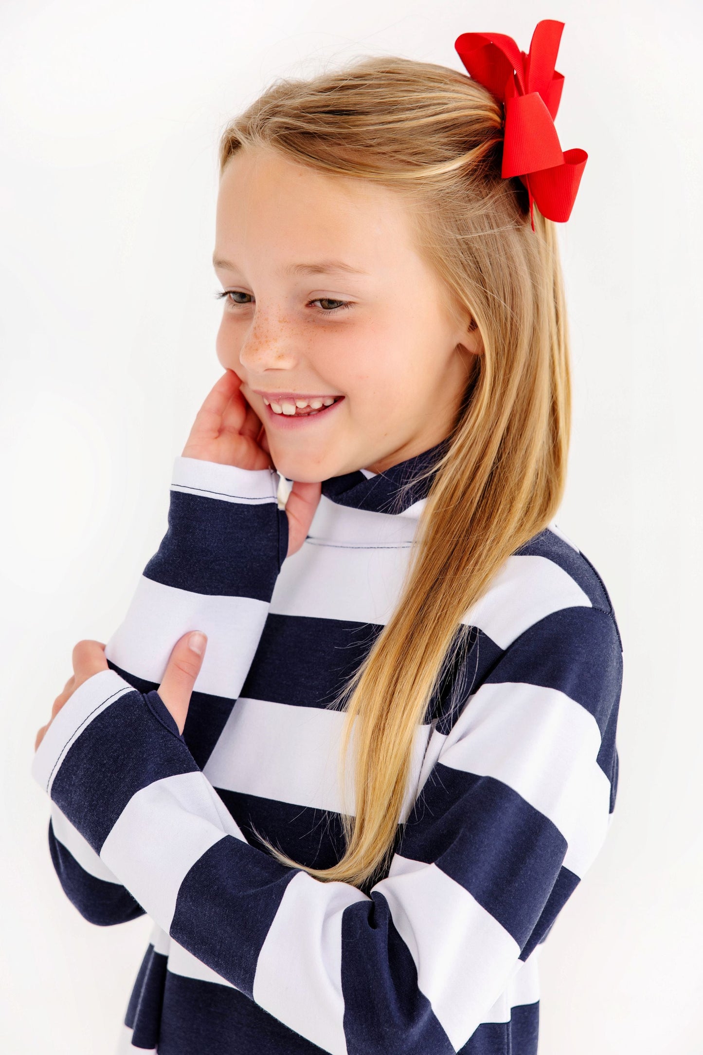 Beaufort Bonnet Prepletic™ Finley Funnel Dress - Nantucket Navy Rugby Stripe