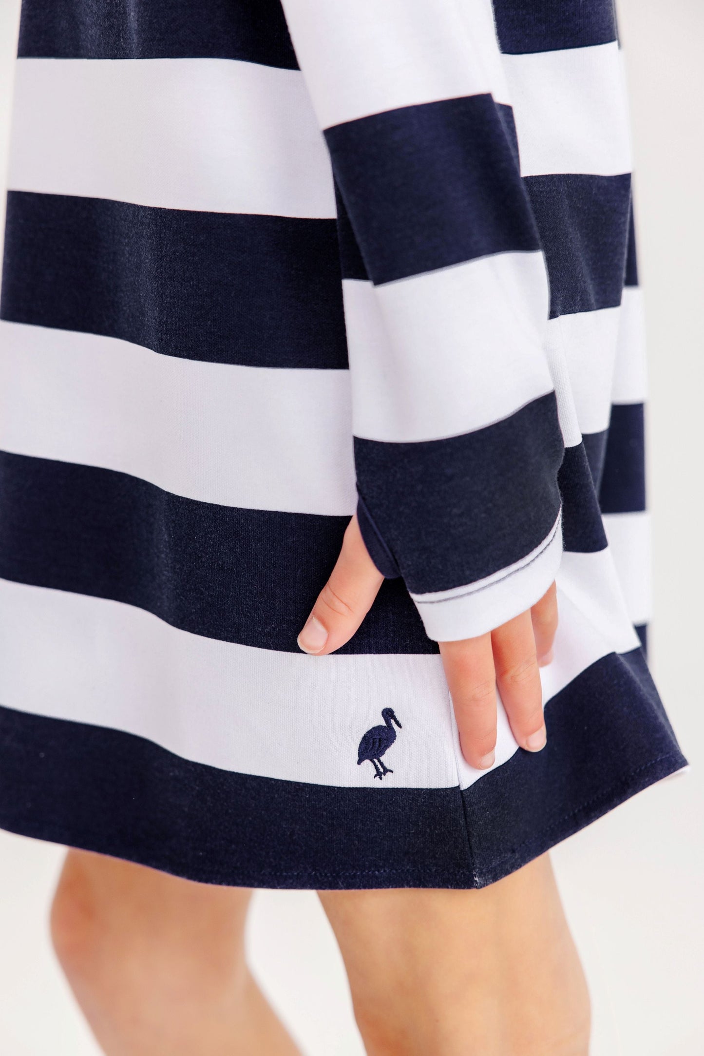 Beaufort Bonnet Prepletic™ Finley Funnel Dress - Nantucket Navy Rugby Stripe