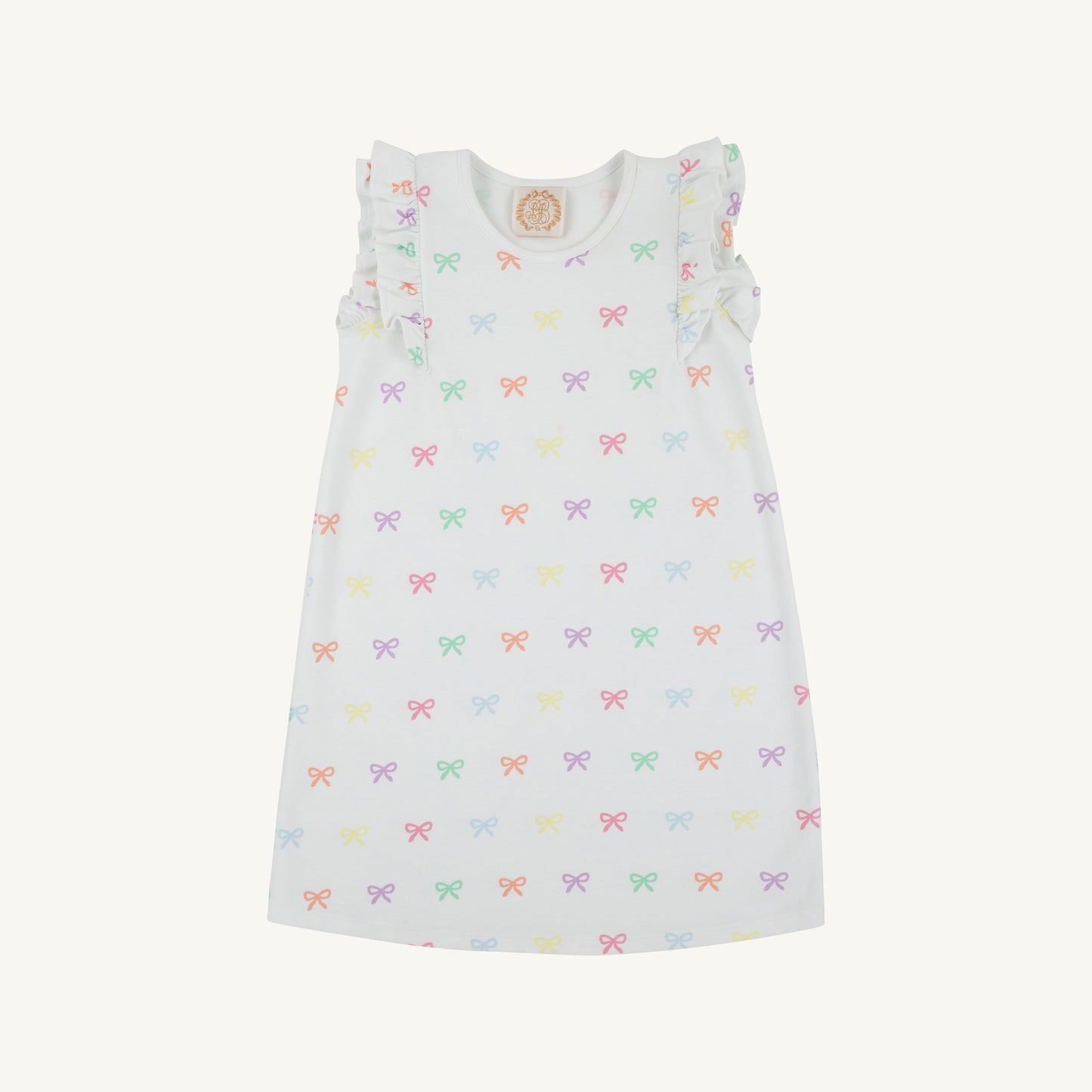 Beaufort Bonnet Ruehling Ruffle Dress - Bitty Bows (Worth Avenue White)