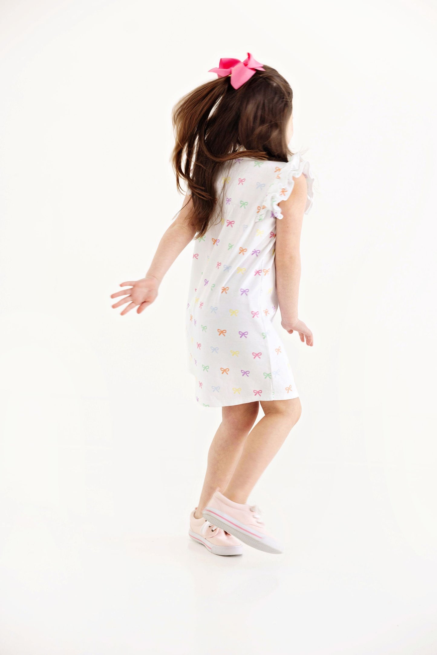 Beaufort Bonnet Ruehling Ruffle Dress - Bitty Bows (Worth Avenue White)