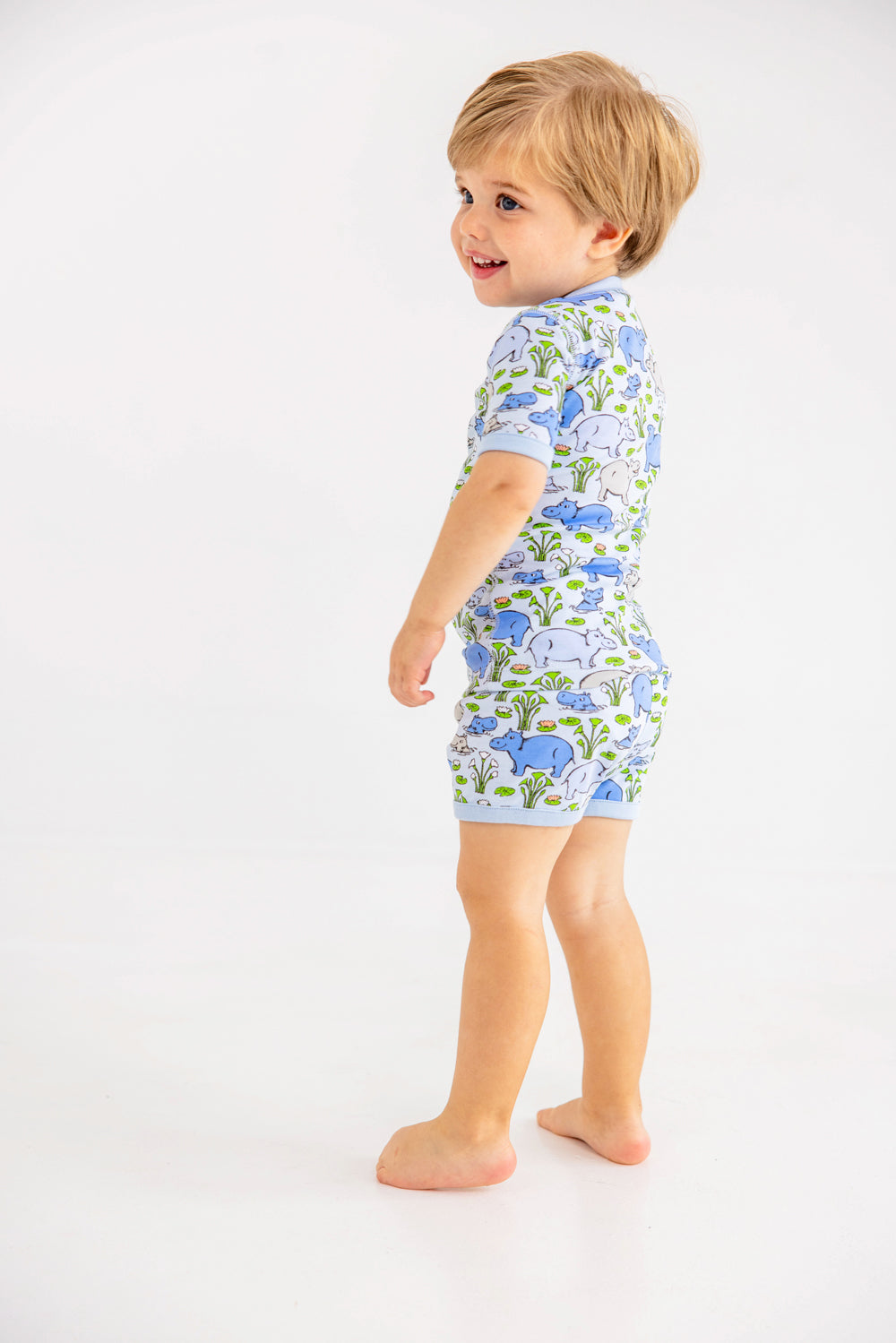 Beaufort Bonnet Sutton's Short Sleeve Short Set - Bal Harbour Hippo (Beale S