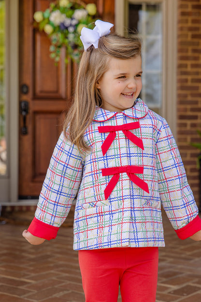 Beaufort Bonnet Julie Anne Jacket - Wellington Windowpane with Richmond Red