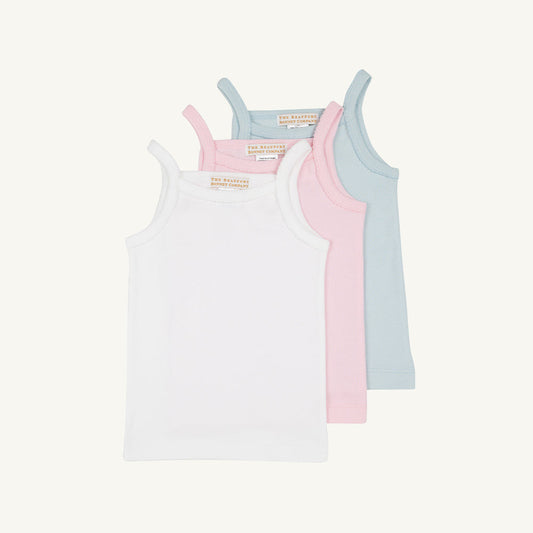 Beaufort Bonnet Caroline Camisole Set - Palm Beach Pink, Worth Avenue White & Buckhead