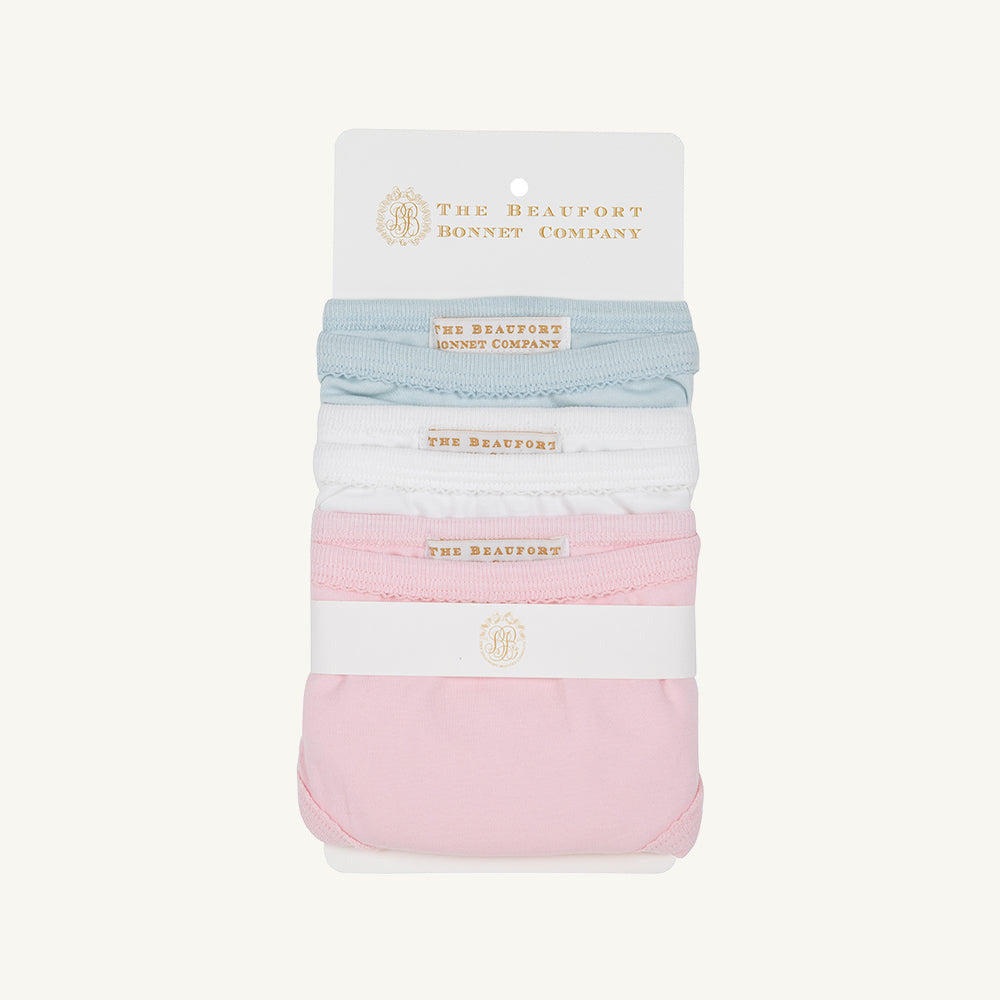 Beaufort Bonnet Pippy's Underpinnings Set - Palm Beach Pink, Worth Avenue White, & Buc