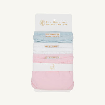 Beaufort Bonnet Pippy's Underpinnings Set - Palm Beach Pink, Worth Avenue White, & Buc