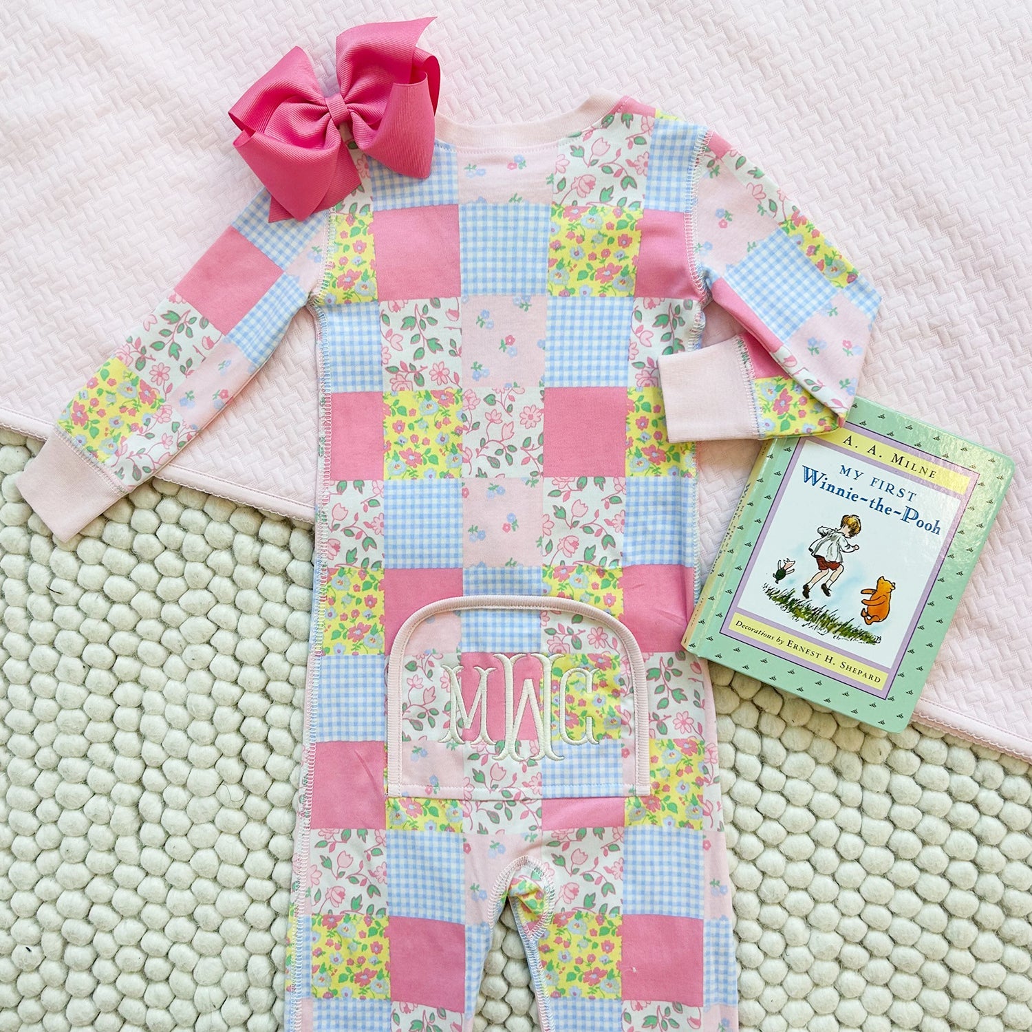Beaufort Bonnet Wee Ones Hair Bow - Hamptons Hot Pink
