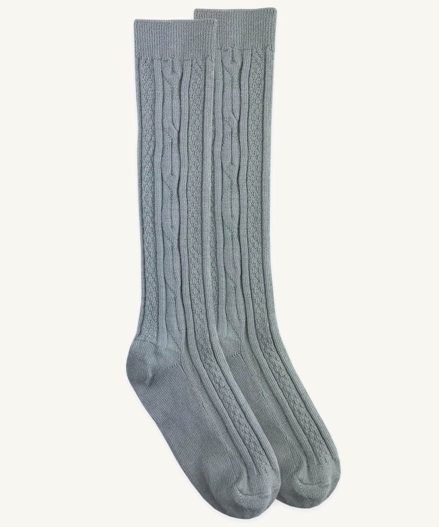 Beaufort Bonnet Jefferies Cable Knit Knee Socks - Gray
