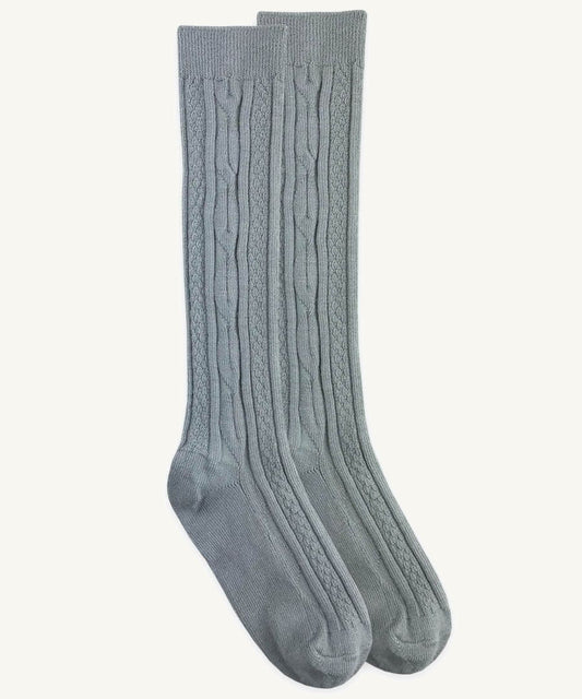 Beaufort Bonnet Jefferies Cable Knit Knee Socks - Gray