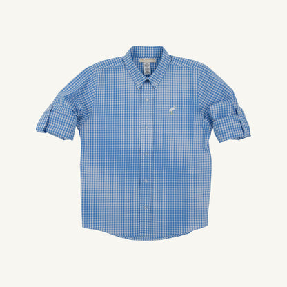 Beaufort Bonnet Dean's List Dress Shirt - Sunrise Blvd Blue Mini Gingham