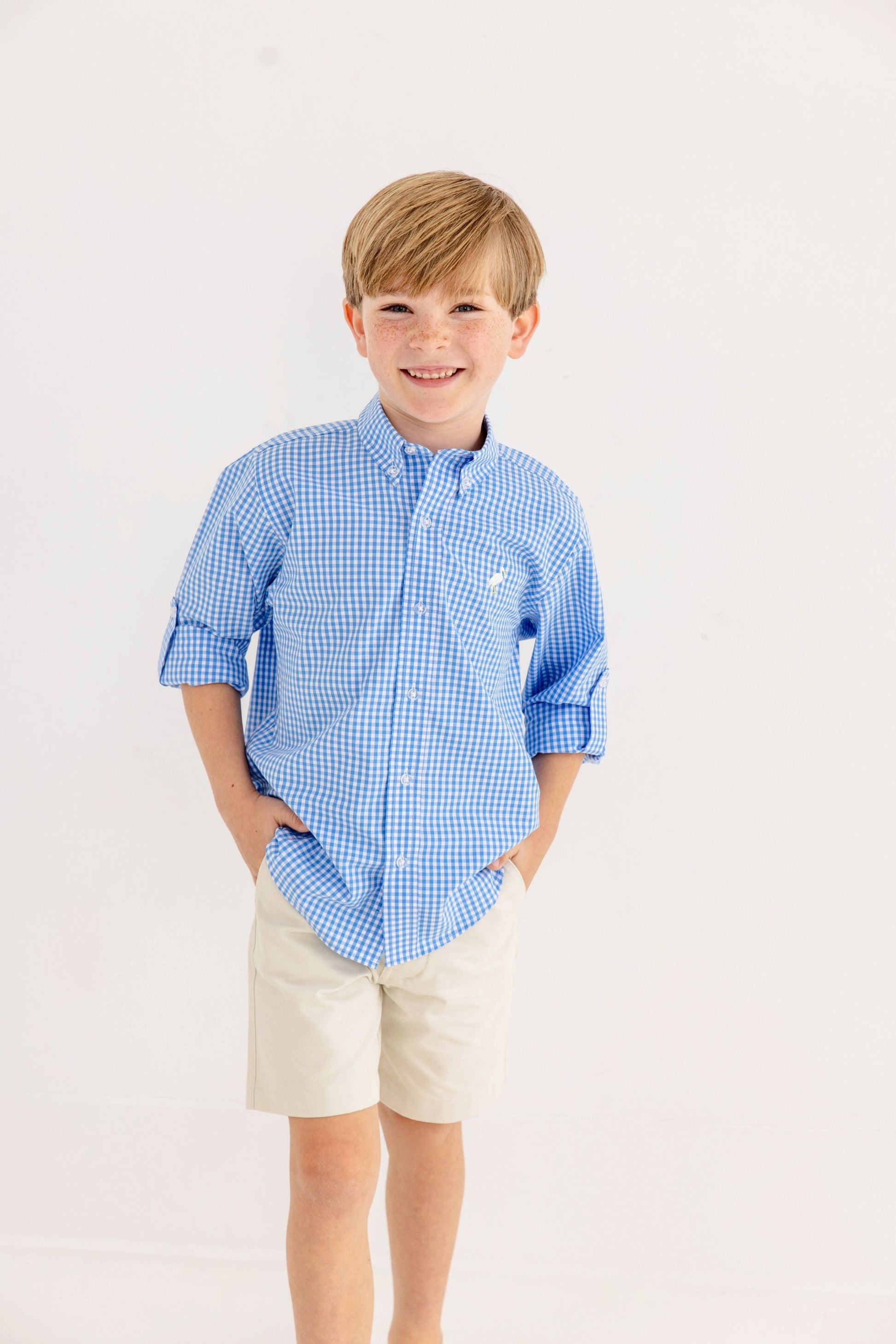 Beaufort Bonnet Dean's List Dress Shirt - Sunrise Blvd Blue Mini Gingham