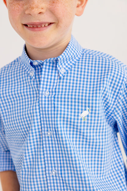 Beaufort Bonnet Dean's List Dress Shirt - Sunrise Blvd Blue Mini Gingham