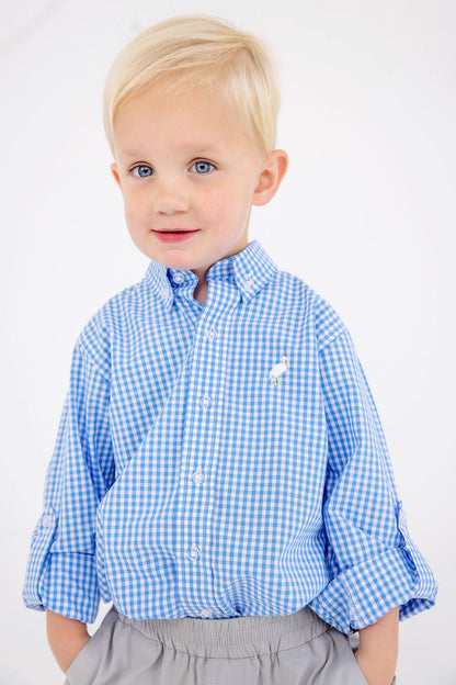 Beaufort Bonnet Dean's List Dress Shirt - Sunrise Blvd Blue Mini Gingham