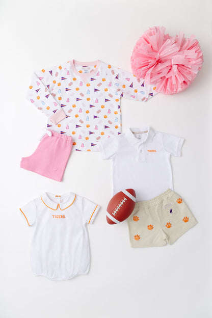 Beaufort Bonnet Clemson Short Sleeve Biltmore Bubble - Worth Avenue White