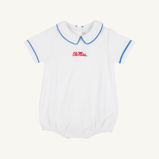 Beaufort Bonnet Ole Miss Short Sleeve Biltmore Bubble - Worth Avenue White