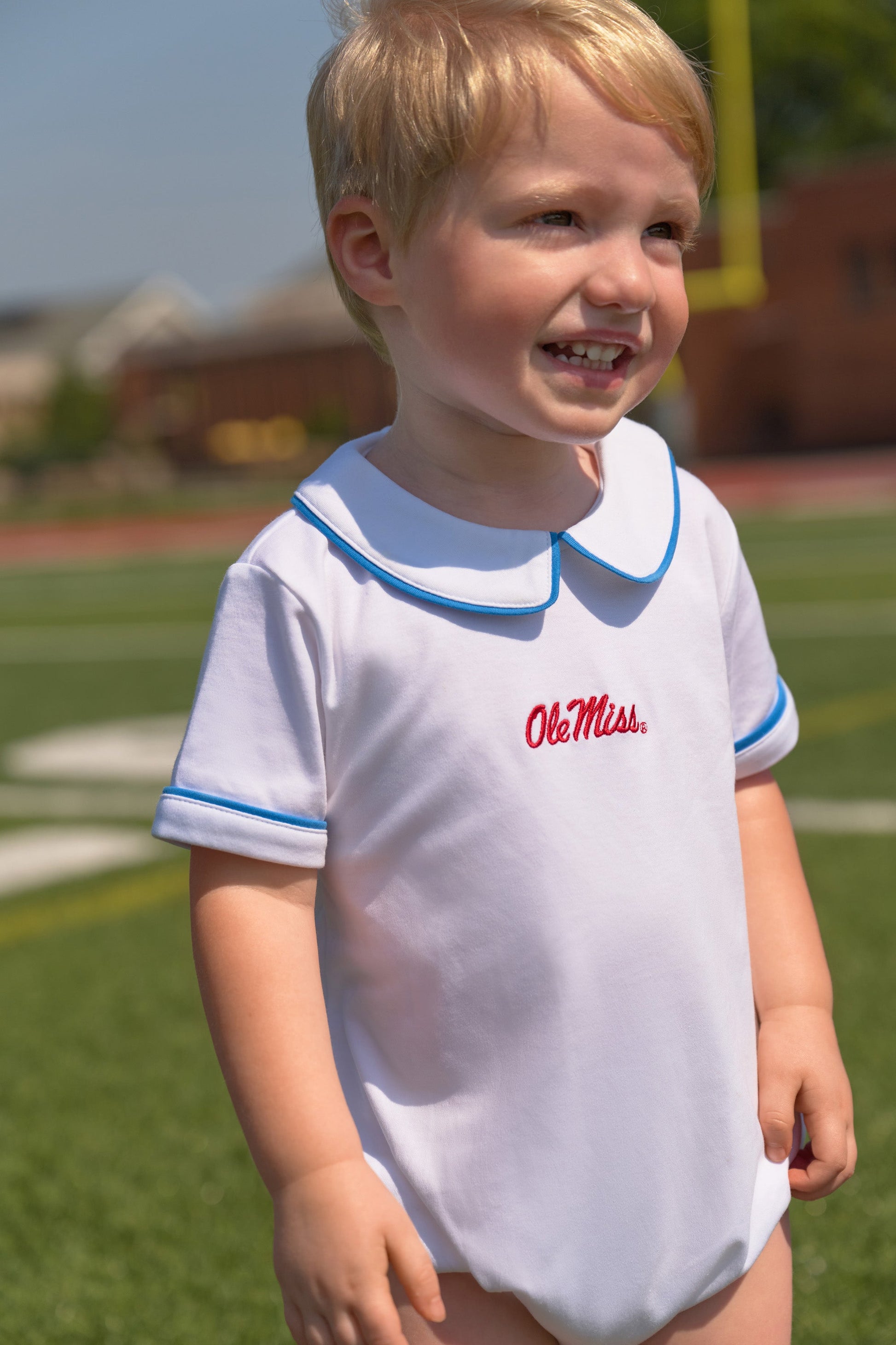 Beaufort Bonnet Ole Miss Short Sleeve Biltmore Bubble - Worth Avenue White