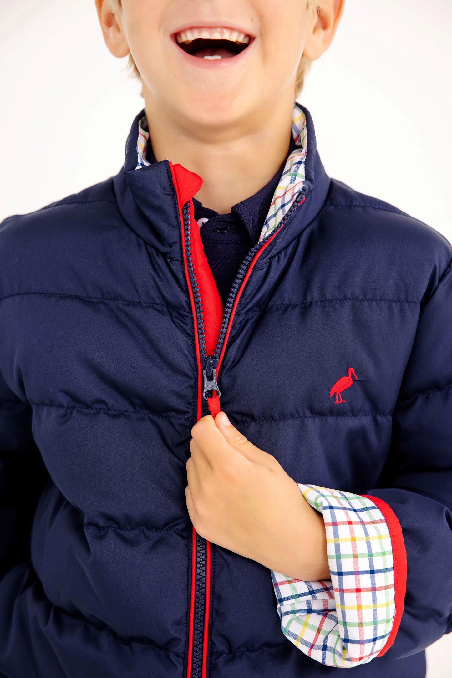 Beaufort Bonnet Cooper Coat - Nantucket Navy with Richmond Red Stork