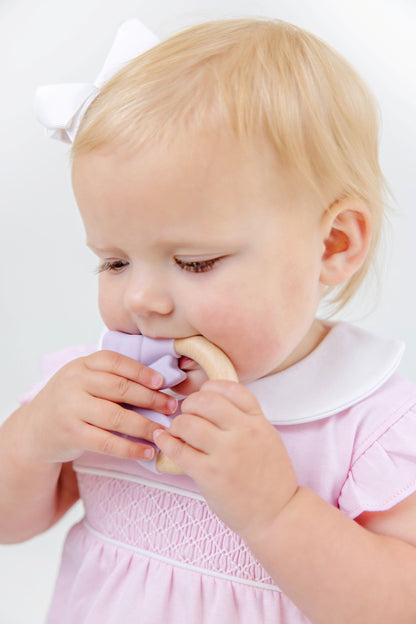 Beaufort Bonnet Bow Wooden & Silicone Teether (3-Pack) - Lauderdale Lavender