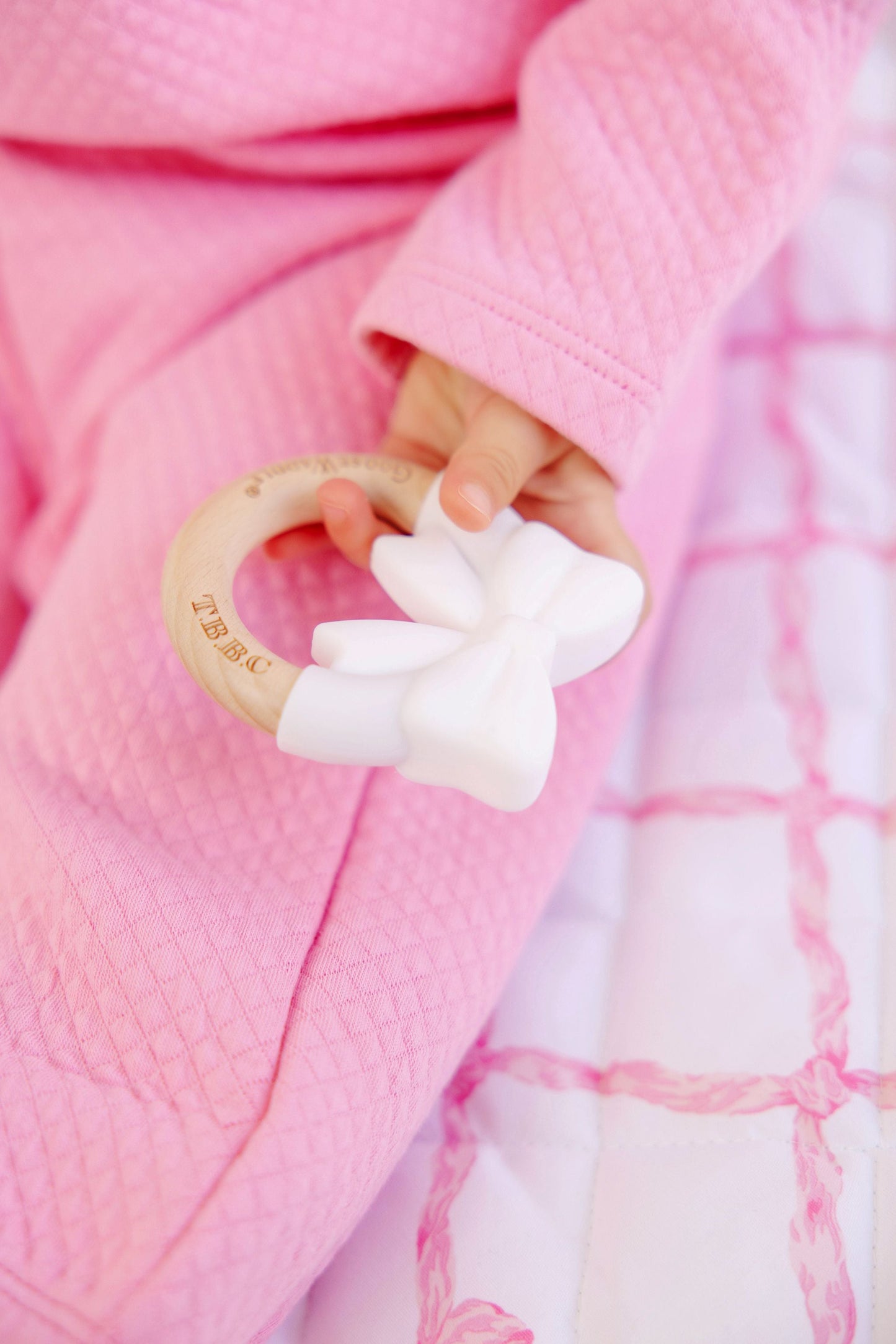 Beaufort Bonnet Bow Wooden & Silicone Teether (3-Pack) - Lauderdale Lavender