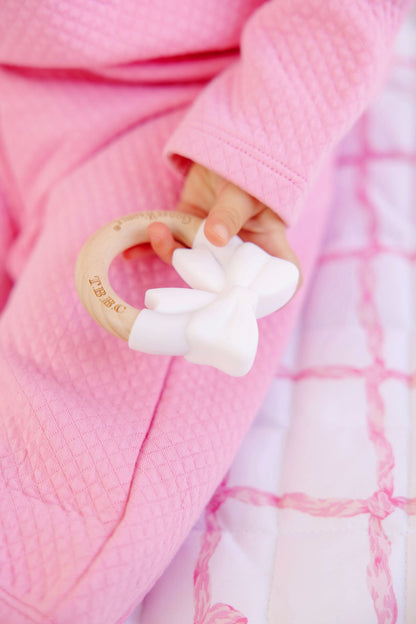Beaufort Bonnet Bow Wooden & Silicone Teether (3-Pack) - Lauderdale Lavender
