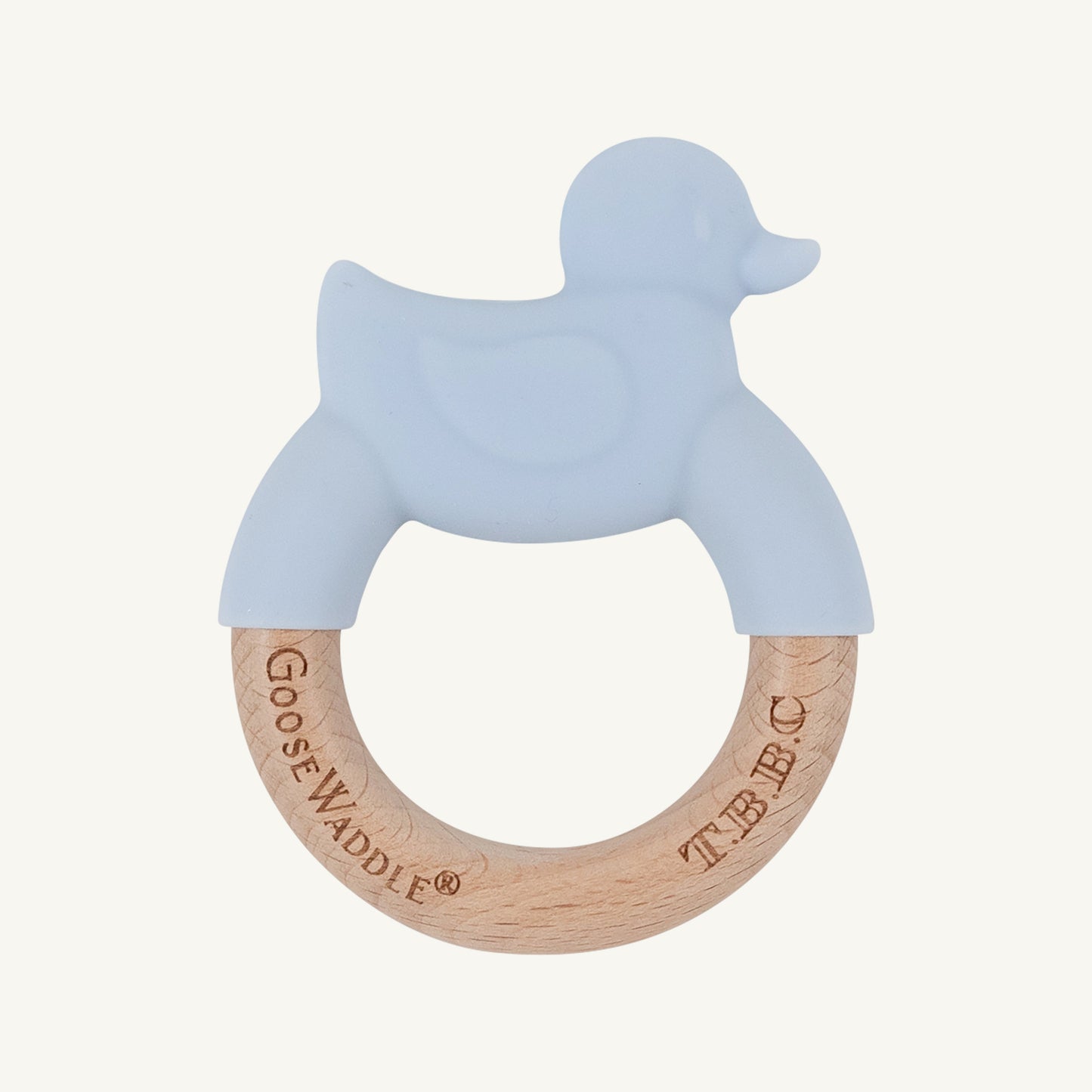 Beaufort Bonnet Duck Wooden & Silicone Teether - Buckhead Blue