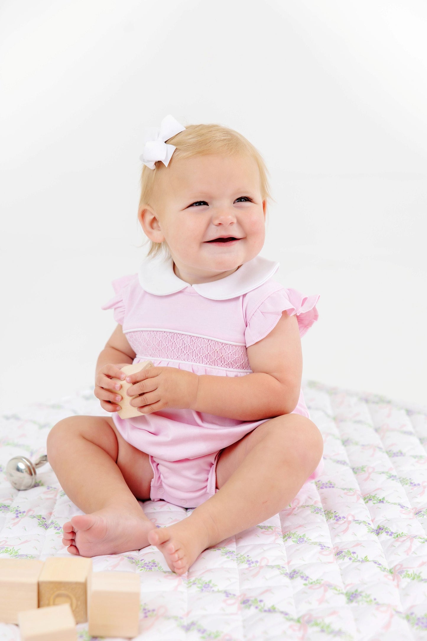 Beaufort Bonnet Quilted Play Mat - Fincastle Floral & Palm Beach Pink