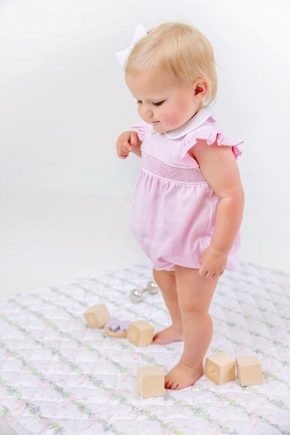 Beaufort Bonnet Quilted Play Mat - Fincastle Floral & Palm Beach Pink