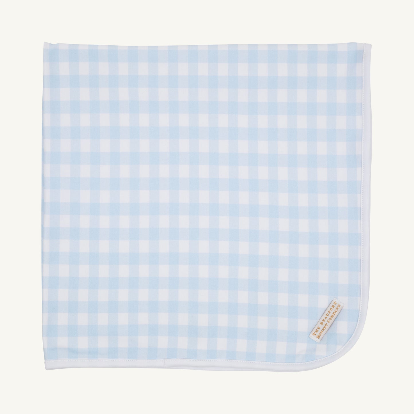 Beaufort Bonnet Baby Blanket - Buckhead Blue Gingham & Worth Avenue White