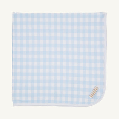 Beaufort Bonnet Baby Blanket - Buckhead Blue Gingham & Worth Avenue White