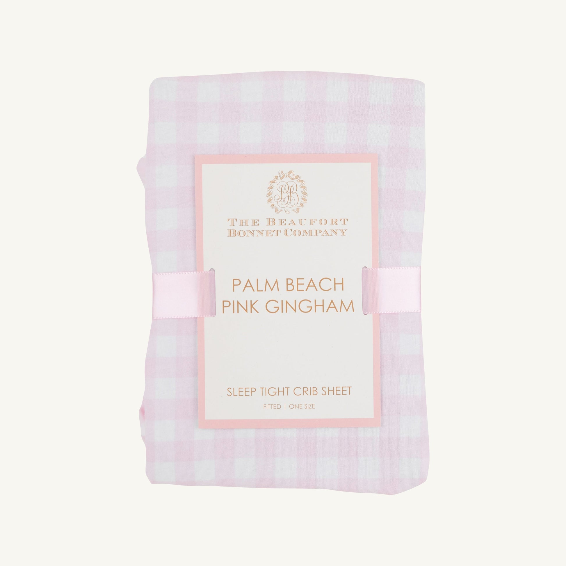 Beaufort Bonnet Sleep Tight Crib Sheet - Palm Beach Pink Gingham