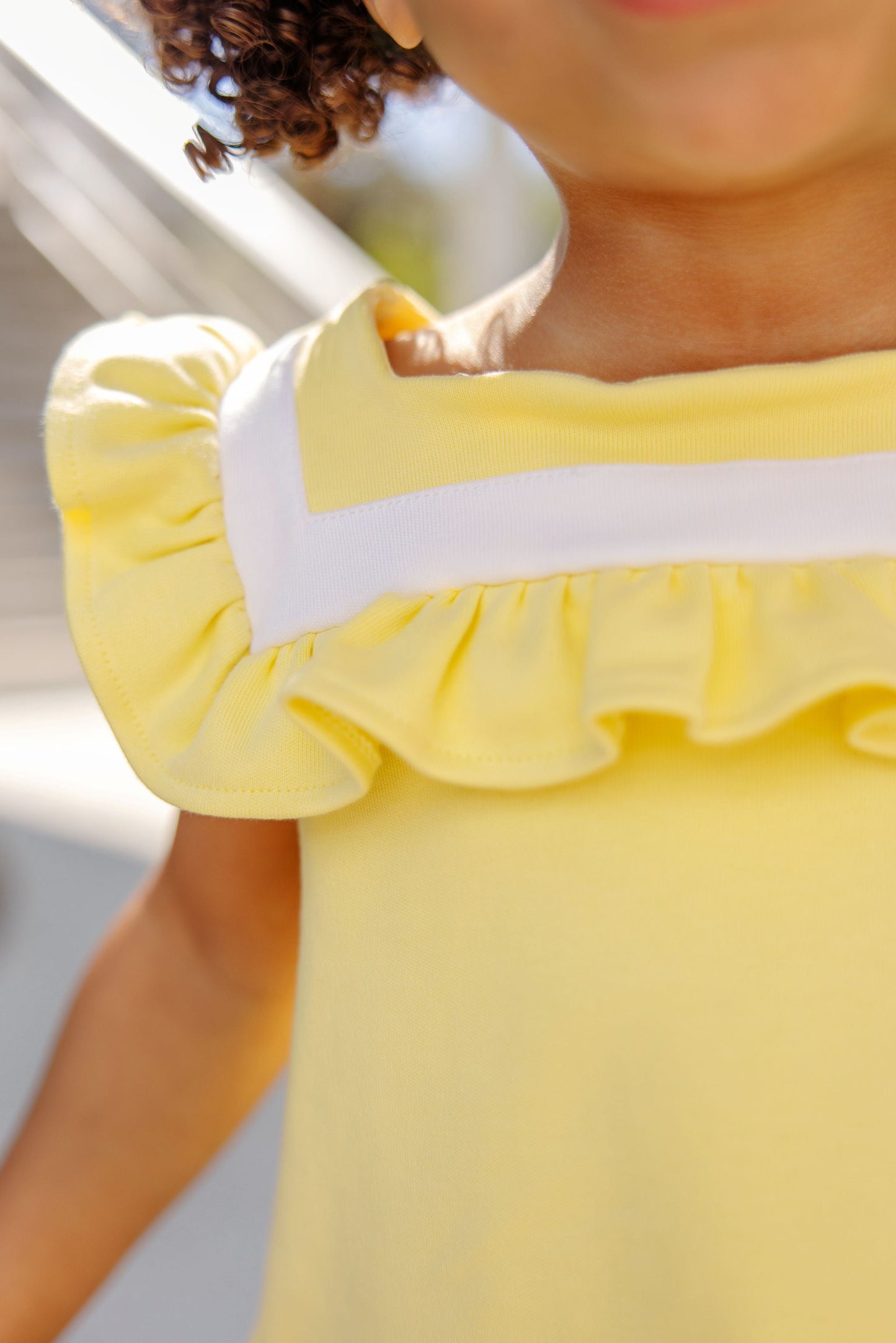 Beaufort Bonnet Darla Day Top - Lake Worth Yellow & Worth Avenue White