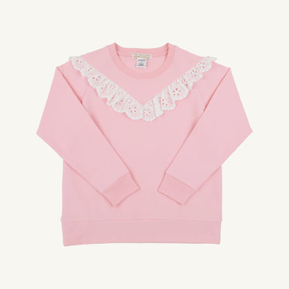 Beaufort Bonnet Cassidy Comfy Crewneck - Sandpearl Pink & Worth Avenue White